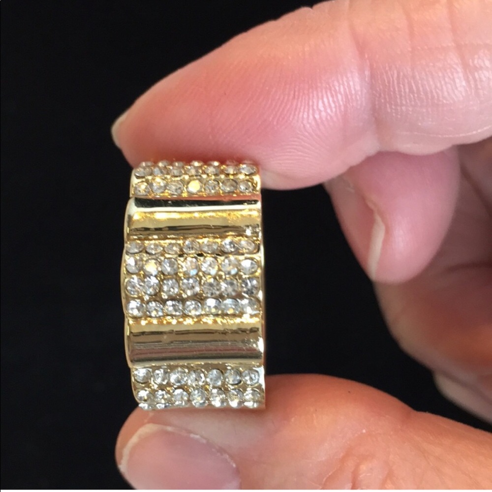 18k Gold Plated Metals Scallop Ring Size 8 Brand New